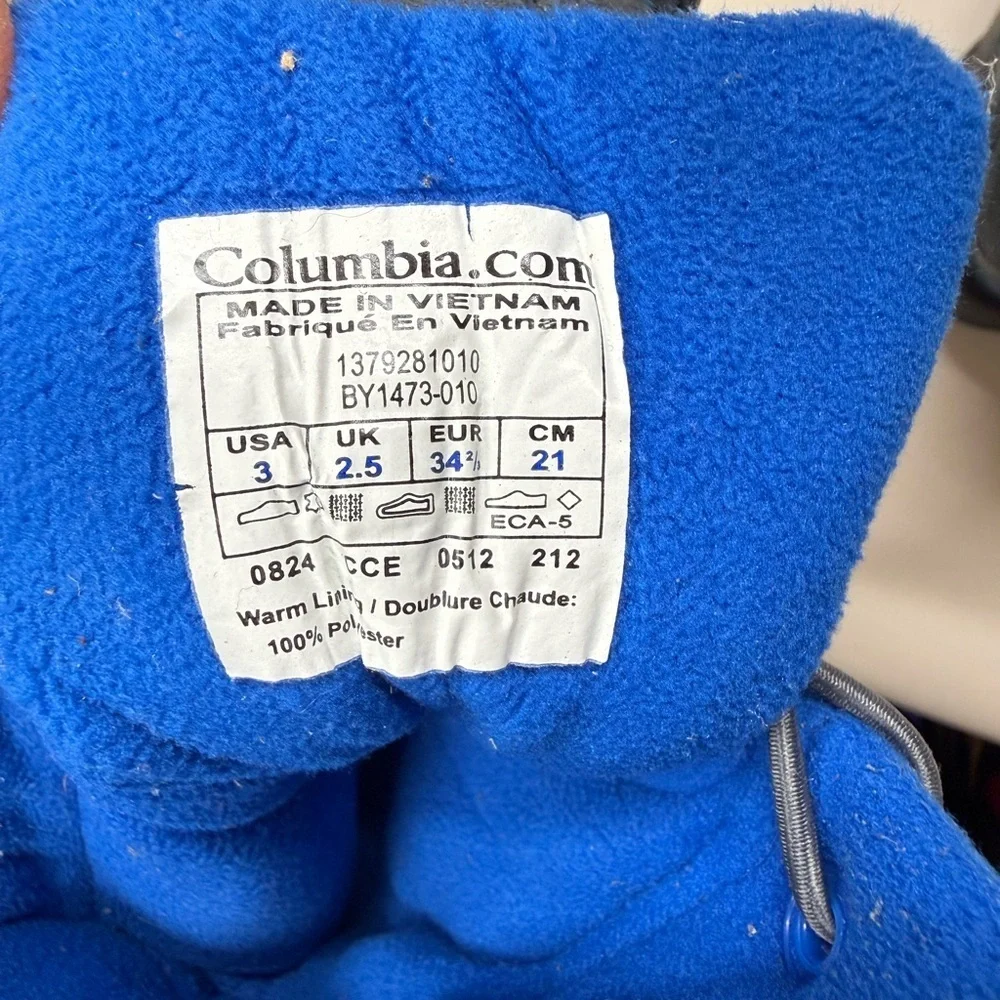 Columbia Kids' Gray and Blue Snow Boots